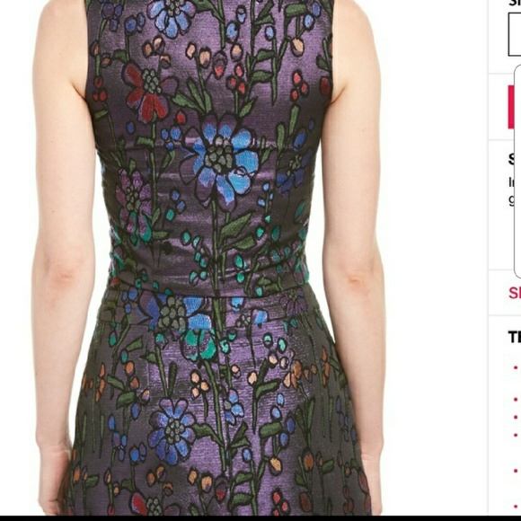 Cynthia Rowley Floral Jacquard A-Line Skirt - Picture 2 of 4